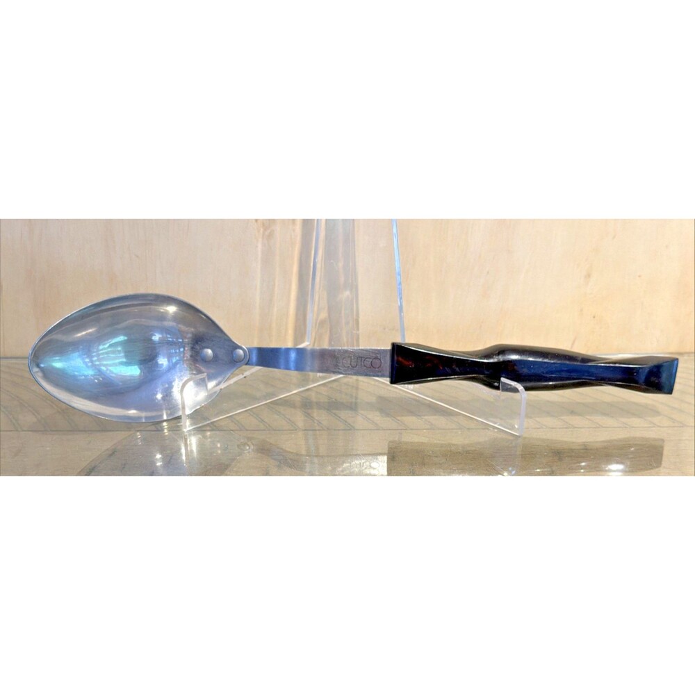 Cutco 1712 Basting Spoon Stainless Steel Classic Brown Handle USA utensil ladle